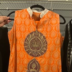 Vibrant Cotton Chuidar Kurta With Silk Dupatta